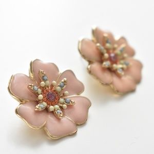 🇬🇧Topshop flower statement earrings